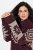 Ulla Popken Aztec Pattern Turtleneck Sweater Plum - Puloverji & jopice - Udobni puloverji in pletenine