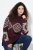 Ulla Popken Aztec Pattern Turtleneck Sweater Plum - Puloverji & jopice - Udobni puloverji in pletenine