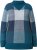 Ulla Popken Grand Check Long Sleeve Sweater Teal - Puloverji & jopice - 