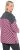 Ulla Popken Graphic Stripe Long Sleeve Turtleneck Sweater Flamingo - Puloverji & jopice - 