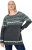 Ulla Popken Norwegian Style Pastel Tone Long Sleeve Sweater Dark Grey Melange - Puloverji & jopice - 