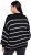 Ulla Popken Oversized Striped Balloon Sleeve Sweater Black - Puloverji & jopice - 