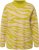 Ulla Popken Zebra Print Mock Turtleneck Long Sleeve Sweater Yellow Green - Puloverji & jopice - 