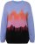 Ulla Popken Long Sleeve Knit Mountain Range Sweater Bright Purple - Puloverji & jopice - 
