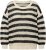 Ulla Popken Striped Long Sleeve Crocheted Sweater Vanilla - Puloverji & jopice - 