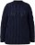 Ulla Popken Openwork Chenille Sweater Navy - Puloverji & jopice - 