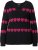 Ulla Popken Heart Print Long Sleeve V-Neck Sweater Black - Puloverji & jopice - 