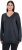 Ulla Popken Soft Fine Knit Pullover V-Neck Sweatshirt Marine - Puloverji & jopice - 