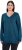 Ulla Popken Casual V-Neck Long Sleeve Sweater Cerulean - Puloverji & jopice - 