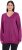 Ulla Popken Soft Fine Knit Pullover V-Neck Sweatshirt Dark Lilac - Puloverji & jopice - 