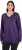 Ulla Popken Casual V-Neck Long Sleeve Sweater Deep Violet - Puloverji & jopice - 