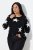Ulla Popken Glitter Stars Soft Knit Sweater Black - Puloverji & jopice - Udobni puloverji in pletenine