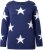 Ulla Popken Glitter Stars Soft Knit Sweater Blue - Puloverji & jopice - 