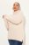 Ulla Popken Turtleneck Ribbed Trim Long Sleeve Sweater Nature Melange - Puloverji & jopice - Udobni puloverji in pletenine