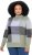 Ulla Popken Grand Check Long Sleeve Sweater Sage Green - Puloverji & jopice - 