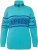 Ulla Popken Apres Ski Long Sleeve Troyer Collar Sweater Bright Turquoise - Puloverji & jopice - 