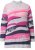 Ulla Popken Landscape Stripe Sweater Light Grey Melange - Puloverji & jopice - 