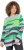 Ulla Popken Landscape Stripe Sweater Moss Green - Puloverji & jopice - 