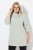 Ulla Popken Space Yarn Oversized Turtleneck Sweater Light Grey Melange - Puloverji & jopice - Udobni puloverji in pletenine