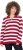 Ulla Popken Striped Polo Collar Long Sleeve Sweater Ruby Red - Puloverji & jopice - 