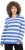 Ulla Popken Striped Polo Collar Long Sleeve Sweater Aegean Blue - Puloverji & jopice - 