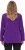Ulla Popken Modular Fleece Zip Front Jacket Dark Plum - Puloverji & jopice - 