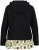 Ulla Popken Ruffle Hem A-line Fit Hooded Sweatshirt Black - Puloverji & jopice - 