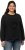 Ulla Popken Flock Print Long Sleeve Crew Neck Sweatshirt Black - Puloverji & jopice - 