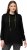Ulla Popken GLOW Lettered Collared Sweatshirt Black - Puloverji & jopice - 