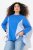 Ulla Popken Pinstripe Gore Long Sleeve Sweatshirt Peacock Blue - Puloverji & jopice - Udobni puloverji in pletenine