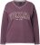 Ulla Popken Texas Contrast Stitching Sweatshirt Dark Ruby - Puloverji & jopice - 