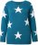 Ulla Popken Glitter Stars Soft Knit Sweater Petrol - Puloverji & jopice - 