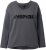 Ulla Popken Inspire Lettering V-Neck Sweatshirt Graphite Grey - Puloverji & jopice - 