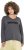 Ulla Popken Inspire Lettering V-Neck Sweatshirt Graphite Grey - Puloverji & jopice - 