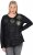 Ulla Popken Metallic Print Extra Soft Christmas Sweatshirt Black - Puloverji & jopice - 