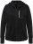 Ulla Popken HYPRAR Zip Front Hooded Stretch Sweatshirt Black - Puloverji & jopice - 