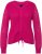Ulla Popken Shaker Stitch Cropped Gathered Sweater Fuchsia Pink - Puloverji & jopice - 
