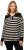 Ulla Popken Striped Troyer Collar Sweater Black - Puloverji & jopice - 