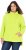 Ulla Popken Embossed Letter Sweatshirt Lime - Puloverji & jopice - 