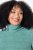 Ulla Popken Asymmetric Zipper Turtleneck Sweater Green - Puloverji & jopice - Udobni puloverji in pletenine
