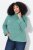 Ulla Popken Asymmetric Zipper Turtleneck Sweater Green - Puloverji & jopice - Udobni puloverji in pletenine