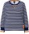 Ulla Popken Striped Drawstring Hem Sweatshirt Navy - Puloverji & jopice - 