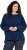 Ulla Popken Inverted Seam Long Sleeve Sweatshirt Navy - Puloverji & jopice - 