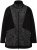 Ulla Popken Patch Print Fleece Jacket Black - Puloverji & jopice - 