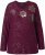 Ulla Popken Metallic Print Extra Soft Christmas Sweatshirt Dark Wine Red - Puloverji & jopice - 