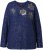 Ulla Popken Metallic Print Extra Soft Christmas Sweatshirt Ink Blue - Puloverji & jopice - 