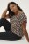 Kaffe Curve Sonna Stanley Top Leopardji potisk - Majice - 