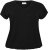 Kaffe Curve Jena V-Neck Majica Globoko črna - Majice - 