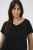 Kaffe Curve Jena V-Neck Majica Globoko črna - Majice - 