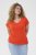 Kaffe Curve Jena V-Neck T-Shirt Grenadine Red - Majice - 